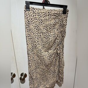 Leopard Print Midi Skirt